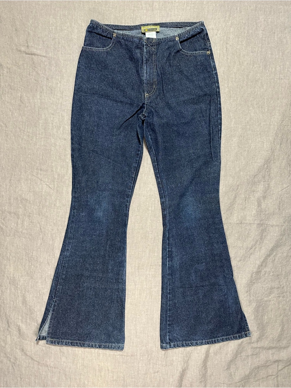 Qupid Vintage Y2K Dark Wash Flare Jeans